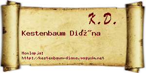 Kestenbaum Diána névjegykártya